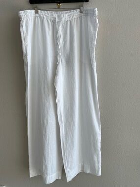 NWT Tommy Bahama White Lightweight 100% Linen Drawstring Pants Size XL